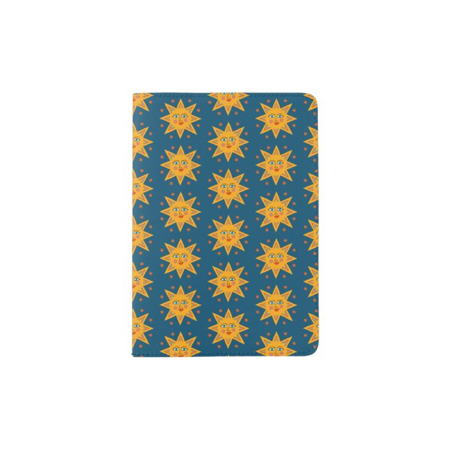 Sparkling Suns Cute and Charming Pattern  Passport Holder (Front)