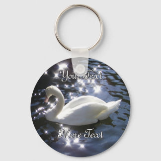 Sparkling Swan Keychain
