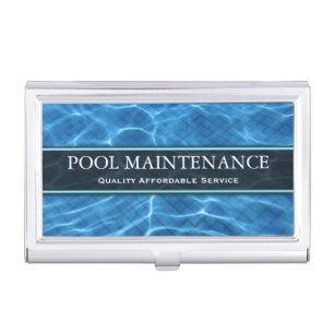 Sparkling Swimming Pool Photo Business Card Case