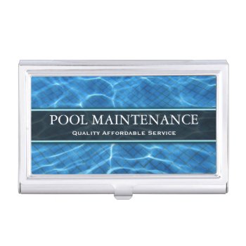 Sparkling Swimming Pool Photo Business Card Case by ImageAustralia at Zazzle