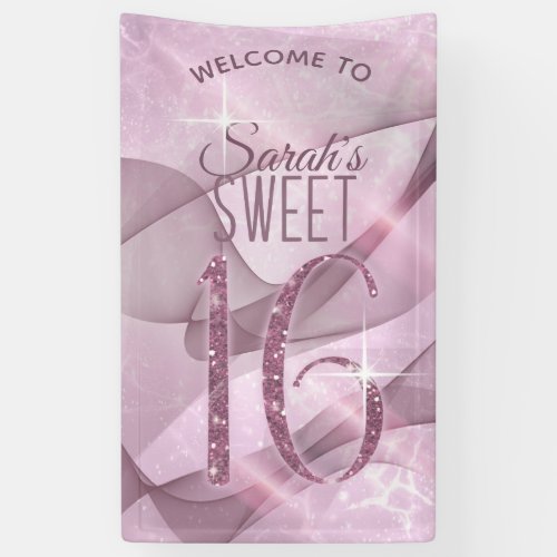 Sparkling Swirls Sweet Sixteen Orchid Pink ID652 Banner