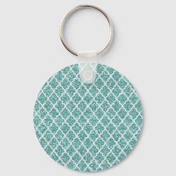 Sparkling Teal Keychain by Dmargie1029 at Zazzle