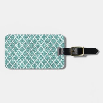Sparkling Teal Luggage Tag by Dmargie1029 at Zazzle