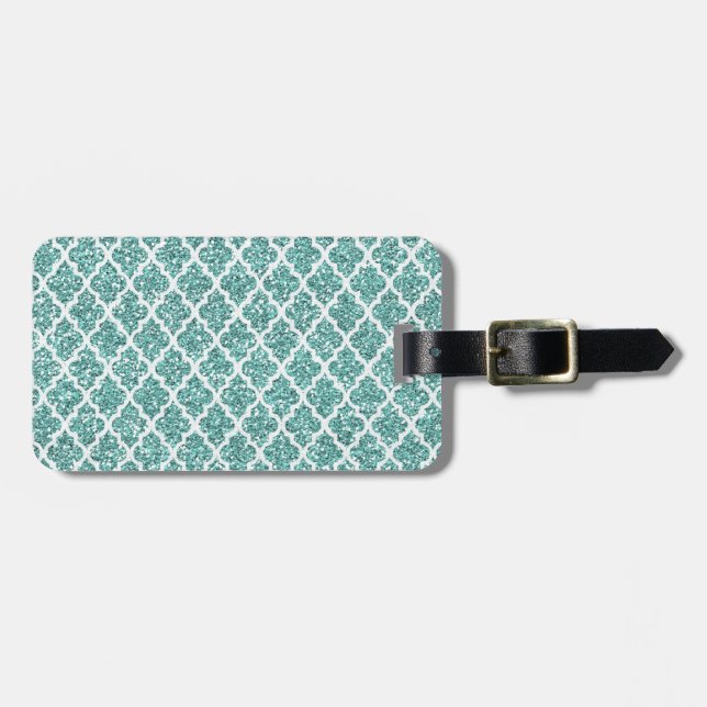 Sparkling Teal Luggage Tag (Front Horizontal)