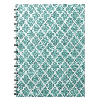 Sparkling Teal Notebook by Dmargie1029 at Zazzle