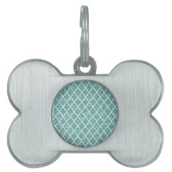 Sparkling Teal Pet Tag by Dmargie1029 at Zazzle