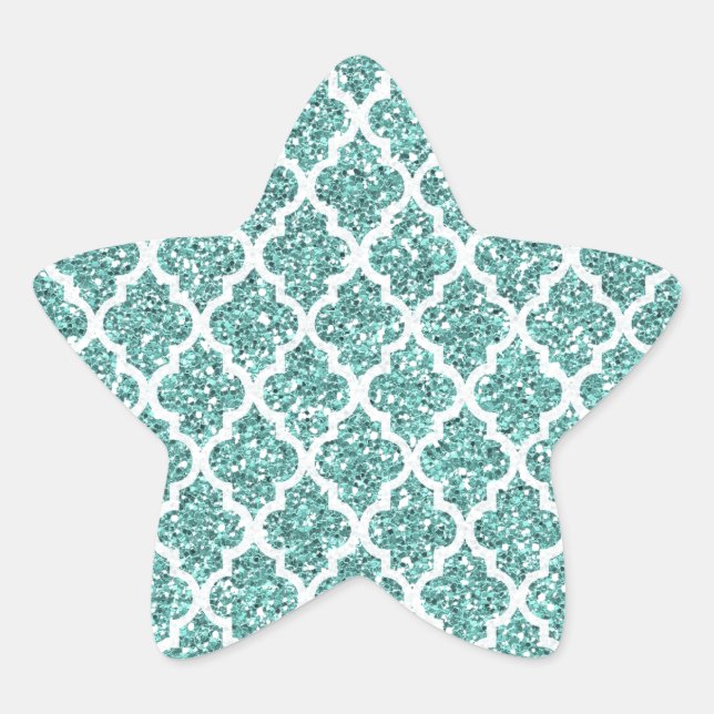 Sparkling Teal Star Sticker (Front)