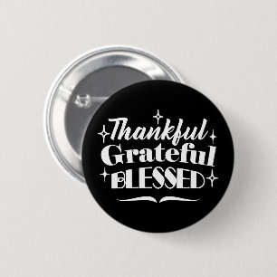 Sparkling Thanksgiving Quote Holiday Design Button