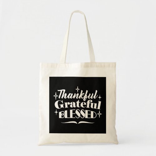 Sparkling Thanksgiving Quote Holiday Design Tote Bag