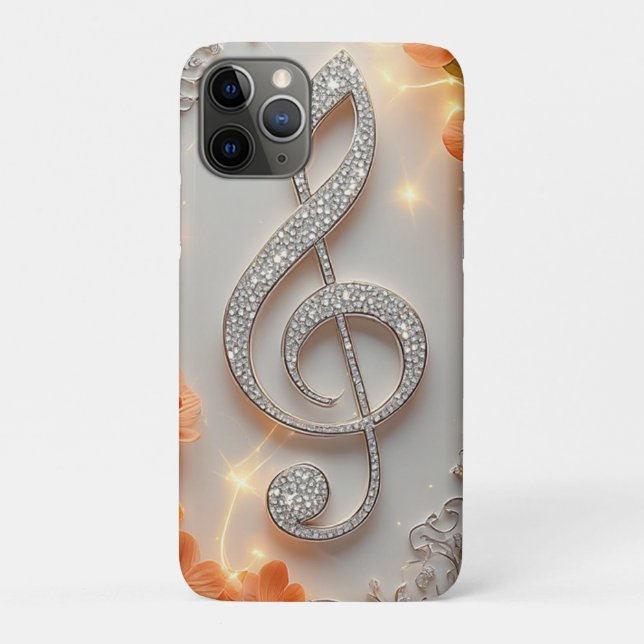 💎 Sparkling Treble Clef Elegance Diamond Music✨  Case-Mate iPhone Case (Back)