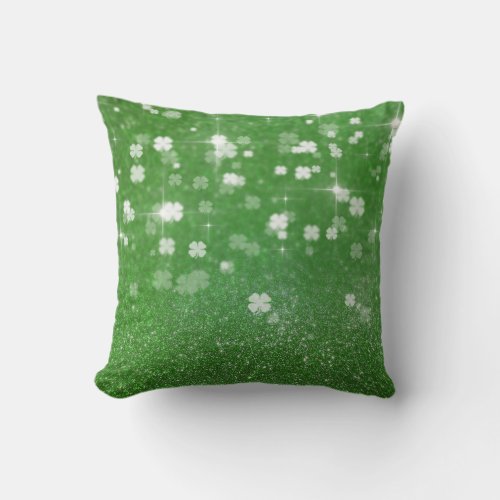 Sparkling Twinkle Glitter Clover _ Pillow