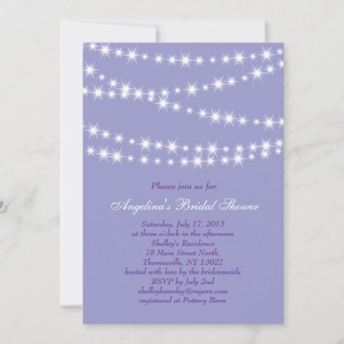 Sparkling Twinkle Lights Bridal Shower Invitation