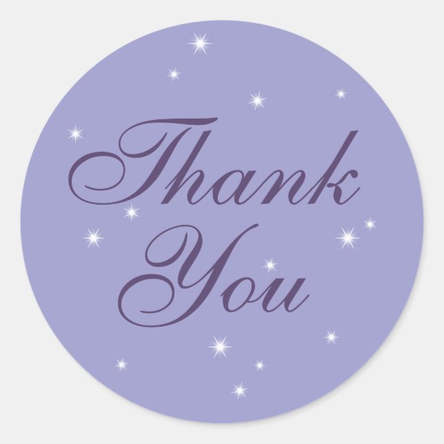 Sparkling Twinkle Lights Thank You Sticker (Front)
