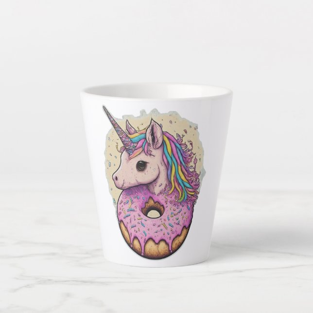 Sparkling Unicorn Donut Latte Mug (Front)