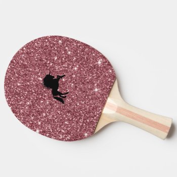 Sparkling Unicorn Pink Ping-pong Paddle by MehrFarbeImLeben at Zazzle