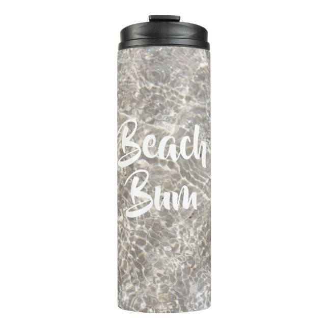 Sparkling water beach sand beach bum summer thermal tumbler (Front)