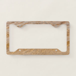 Sparkling Water Ocean Sandy Beach Cool Background License Plate Frame