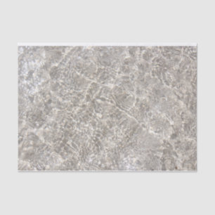 Sparkling water on beach sand shore tissue paper