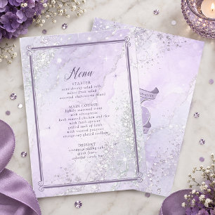 Sparkling Watercolor Sweet 16 Violet Silver ID1333 Menu