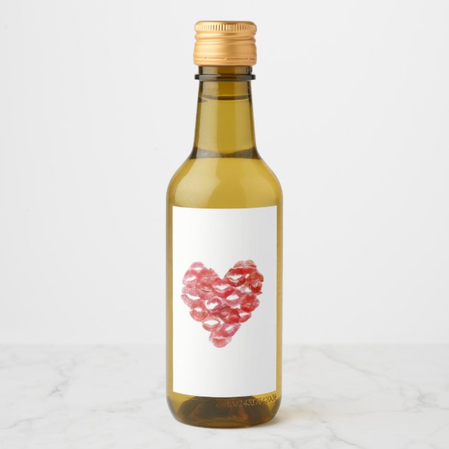 Sparkling Wine Bottle Labels Love you (Front)