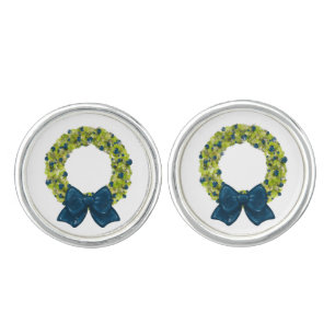 Sparkling Wreath - Multiple Color Options Cufflinks