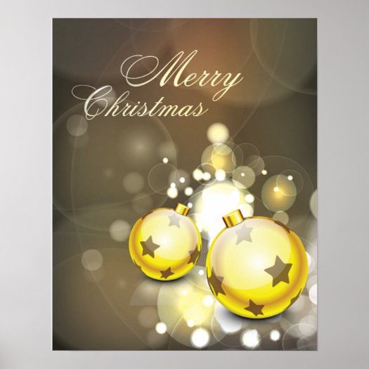 Sparkling Yellow Ornament Merry Christmas
