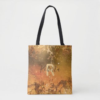 Sparkly Abstract Copper Bronze Modern Glam Chic  Tote Bag