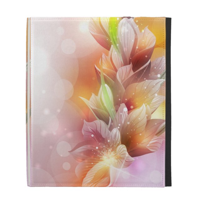 Sparkly Abstract Floral iPad Case (Front)
