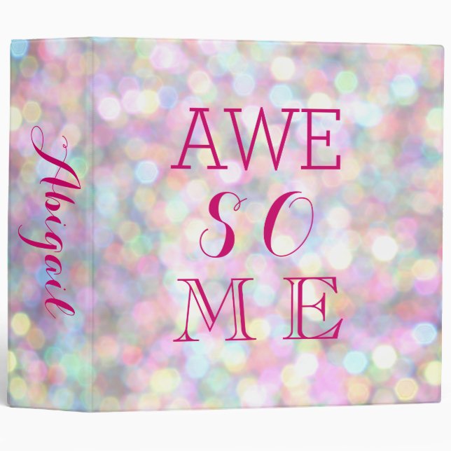Sparkly AWESOME Binder (Front/Spine)