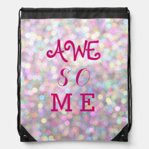 Sparkly AWESOME Drawstring Backpack