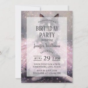 Sparkly Ballerina Cat in Pink Tutu                 Invitation