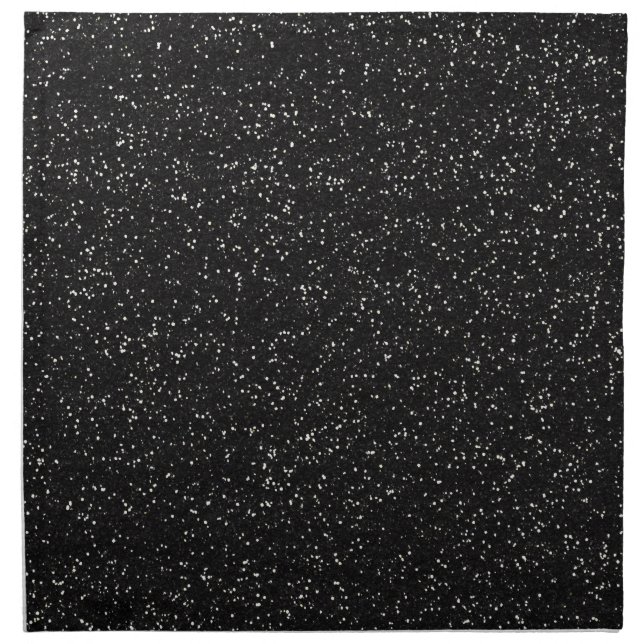 Sparkly Black & Silver Glitter Napkin (Front)