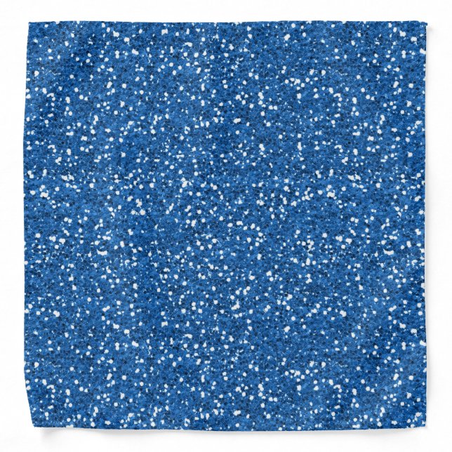Sparkly Blue Glitter Bandana (Front)