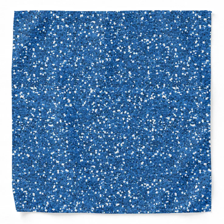 Sparkly Blue Glitter Bandana | Zazzle