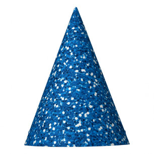 Sparkly Blue Glitter Party Hat