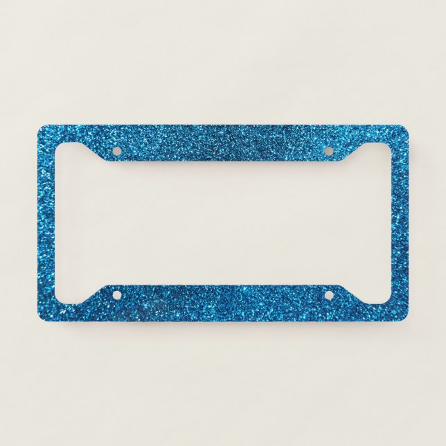 Sparkly Blue License Plate Frame (Front)