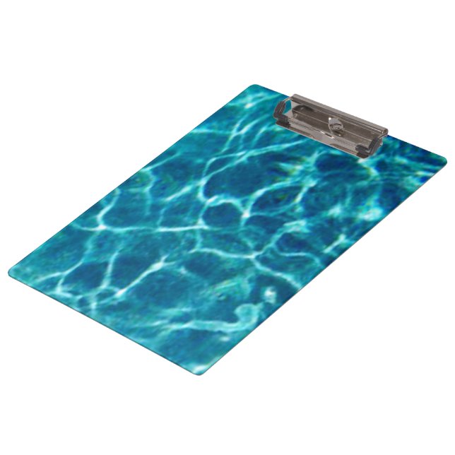 Sparkly Blue Pool Water Clipboard (Angled)