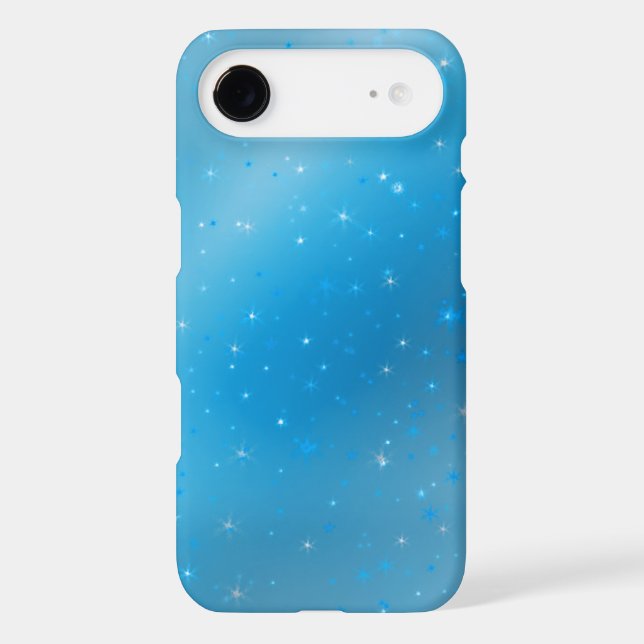 Sparkly Blue Violet and Silver Stars Case-Mate iPhone Case (Back)