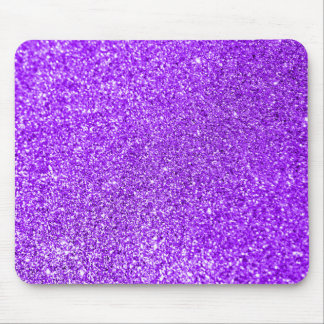 Sparkly Bokeh Faux Violet Purple Glitter Mouse Pad