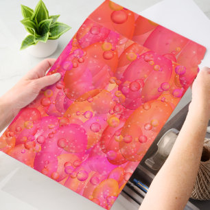 Sparkly bubbles pink and orange envelope mailers