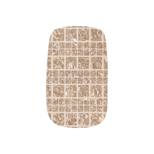 Sparkly Champagne Gold Nail Art (Left Thumb)