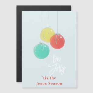Sparkly Christmas Balls Magnetic Card