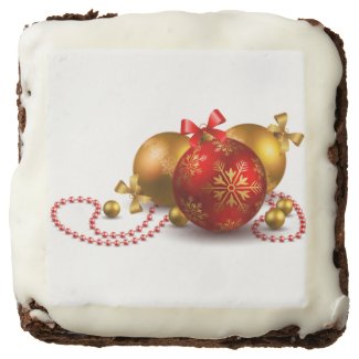 Sparkly Christmas ornaments brownies