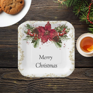 Sparkly Christmas Paper Plates