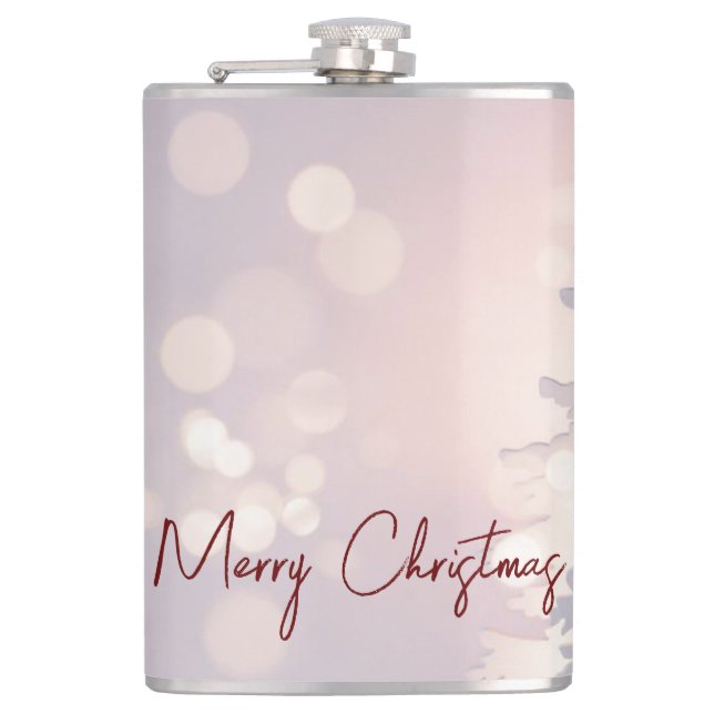 Sparkly Christmas Tree  Flask (Front)