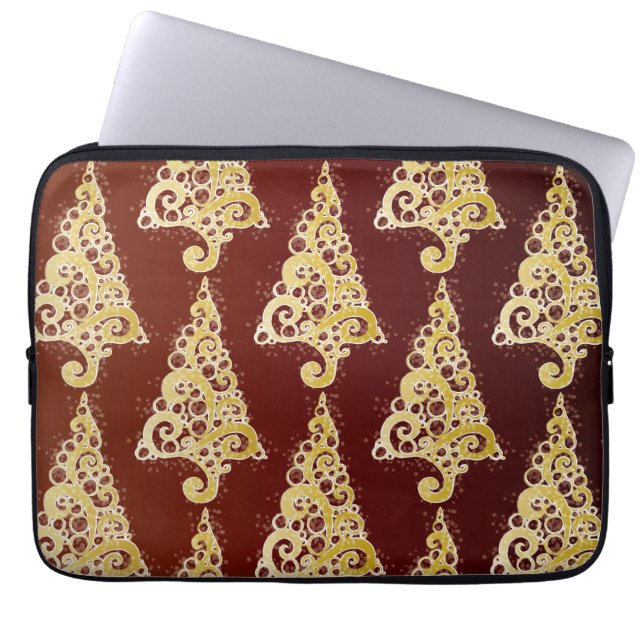 Sparkly Christmas Tree Laptop Sleeve (Front)