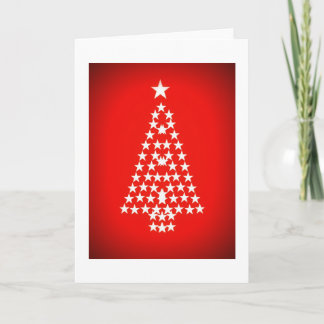 Sparkly Christmas Tree, red Holiday Card