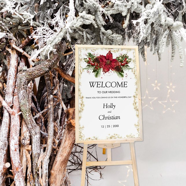 Sparkly Christmas Wedding Sign (Creator Uploaded)