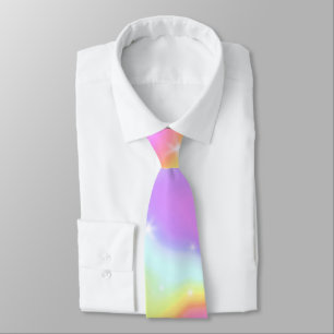 Sparkly Colorful Holographic Vibrant Fun Creative  Neck Tie