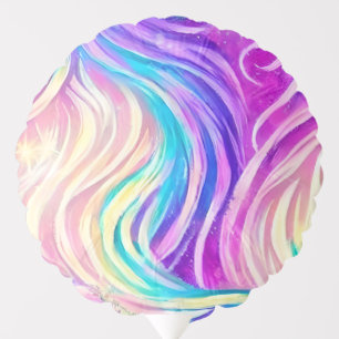 Sparkly Colorful Swirly Pattern Balloon
